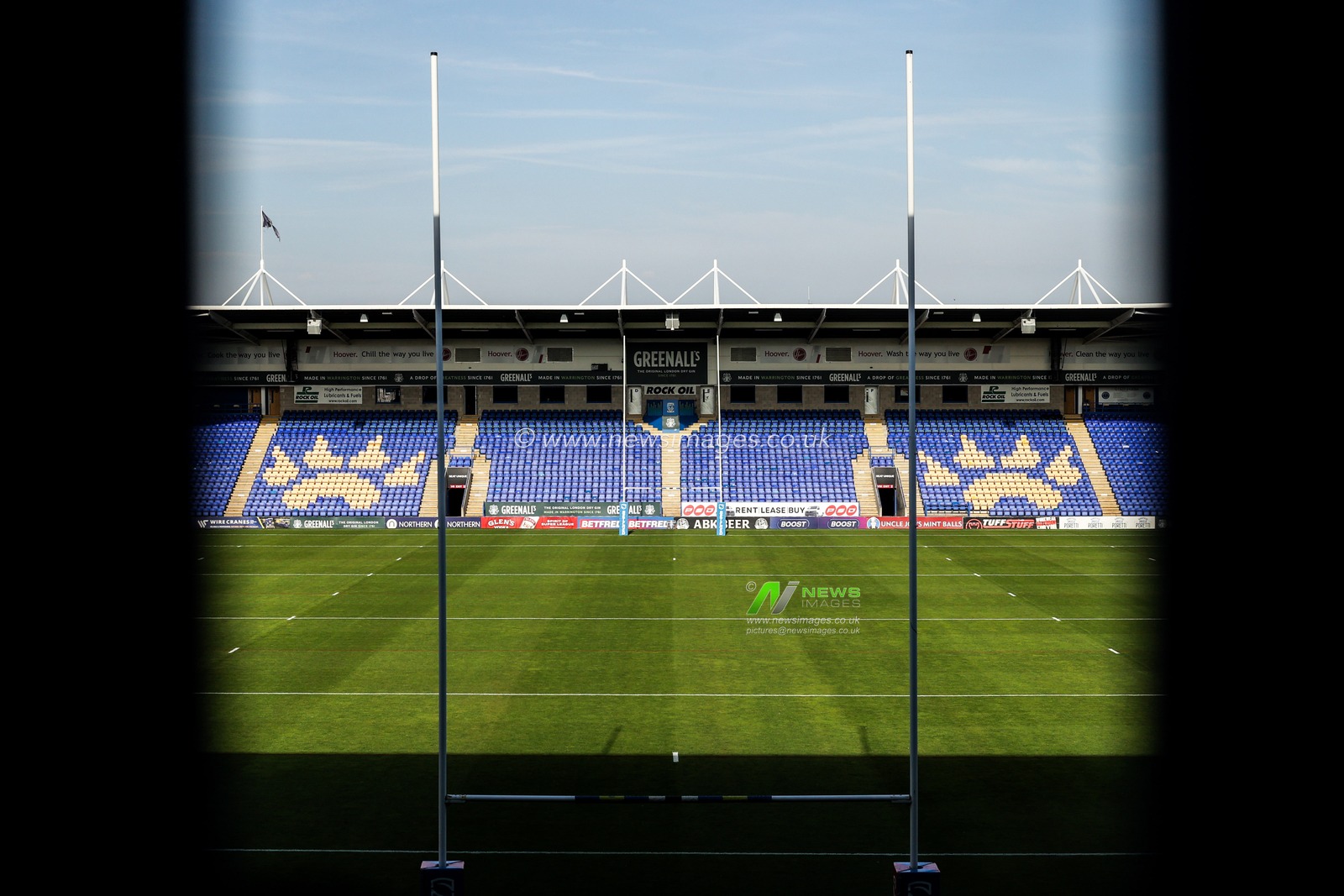 A general view of Halliwell Jones Stadium ahead of the Betfred Super League round 23 match Warrington Wolves vs York Knights at The Halliwell Jones Stadium, Warrington, United Kingdom on 13 August 2026

(Photo by Alfie Cosgrove/News Images)