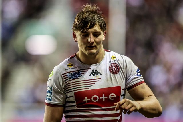 Sam Walters of Wigan Warriors during the Betfred Super League match Wigan Warriors vs Leigh Leopards at The Brick Community Stadium, Wigan, United Kingdom on 26 February 2026

(Photo by Alfie Cosgrove/News Images)