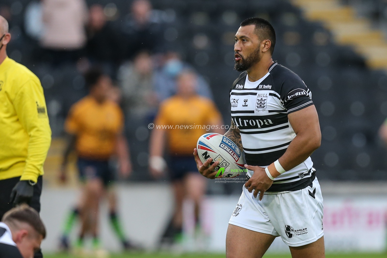 Ligi Sao (13) of Hull FC during pre-game warm up