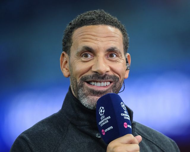 Rio Ferdinand presenting pitch side during the UEFA Champions League League Stage match Aston Villa vs Bayern Munich at Villa Park, Birmingham, United Kingdom, 2nd October 2024

(Photo by Gareth Evans/News Images)