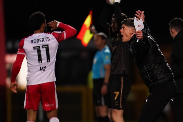 Alex Revell manager of Stevenage during the Sky Bet League One match Stevenage vs Barnsley at Lamex Stadium, Stevenage, United Kingdom on 21st April 2026

(Photo by Harvey Murphy/News Images)