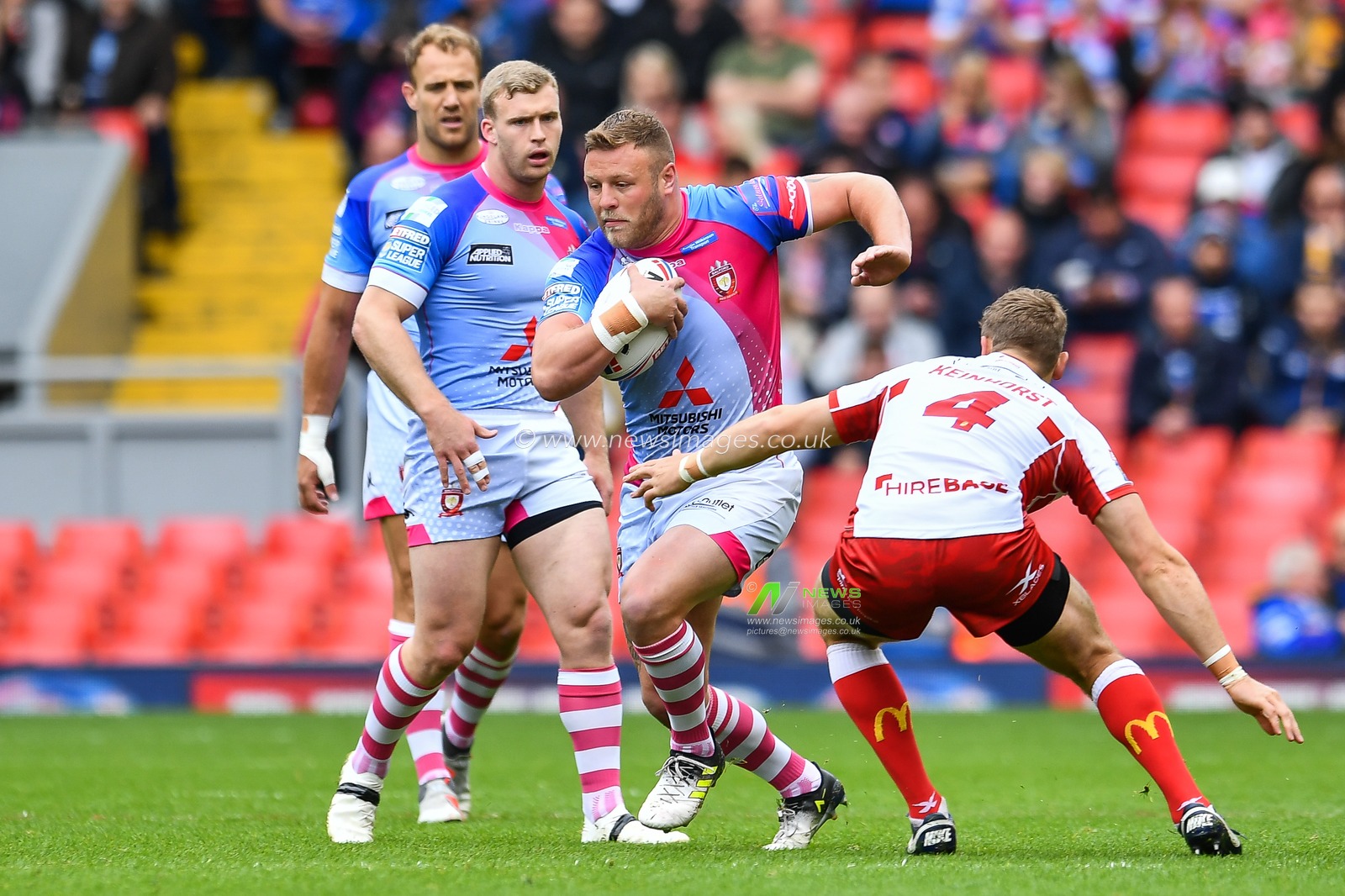 26th May 2019 , Anfield Stadium, Liverpool, England; Dacia Magic Weekend, Betfred Super League Round 16, Salford Red Devils vs Hull KR ; Josh Jones (11) of Salford Red Devils in action

Credit: Craig Thomas/News Images