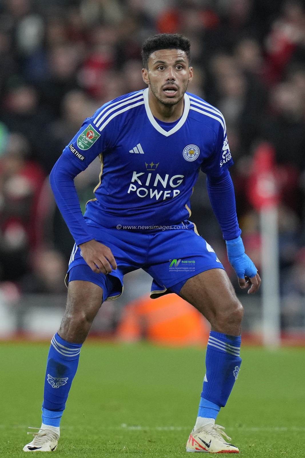 James Justin #2 of Leicester City during the Carabao Cup Third Round match Liverpool vs Leicester City at Anfield, Liverpool, United Kingdom, 27th September 2023

(Photo by Steve Flynn/News Images)