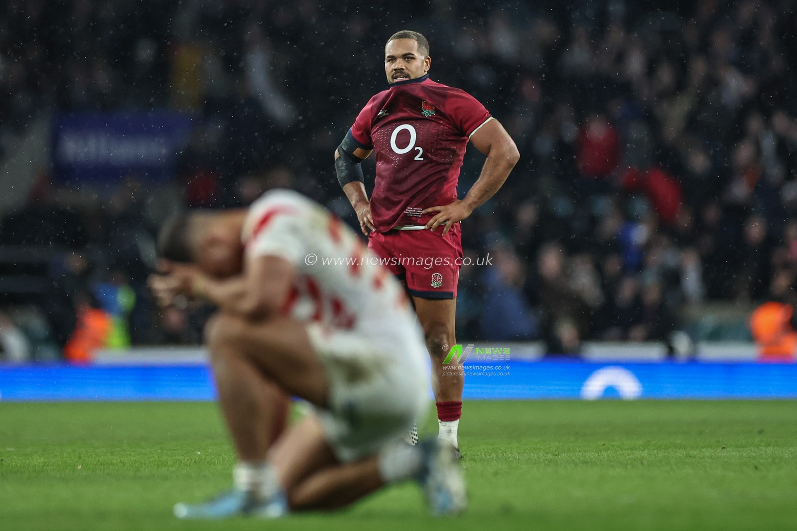 Ollie Lawrence of England after the game during the Autumn Nations Series match England vs Japan at Allianz Stadium, Twickenham, United Kingdom, 24th November 2024

(Photo by Mark Cosgrove/News Images)