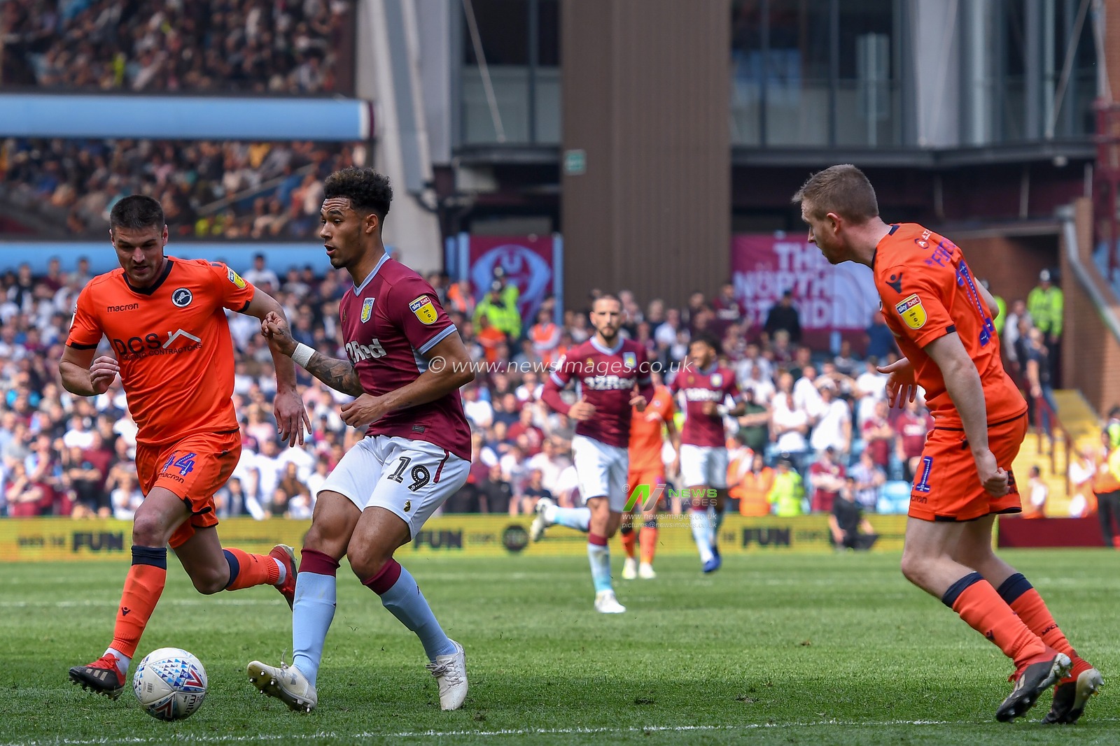 22nd April 2019 , Villa Park, Birmingham, England ; Sky Bet Championship, Aston Villa vs Millwall : Andre Green (19) of Aston Villa passes the ball

Credit: Gareth Dalley/News Images

English Football League images are subject to DataCo Licence