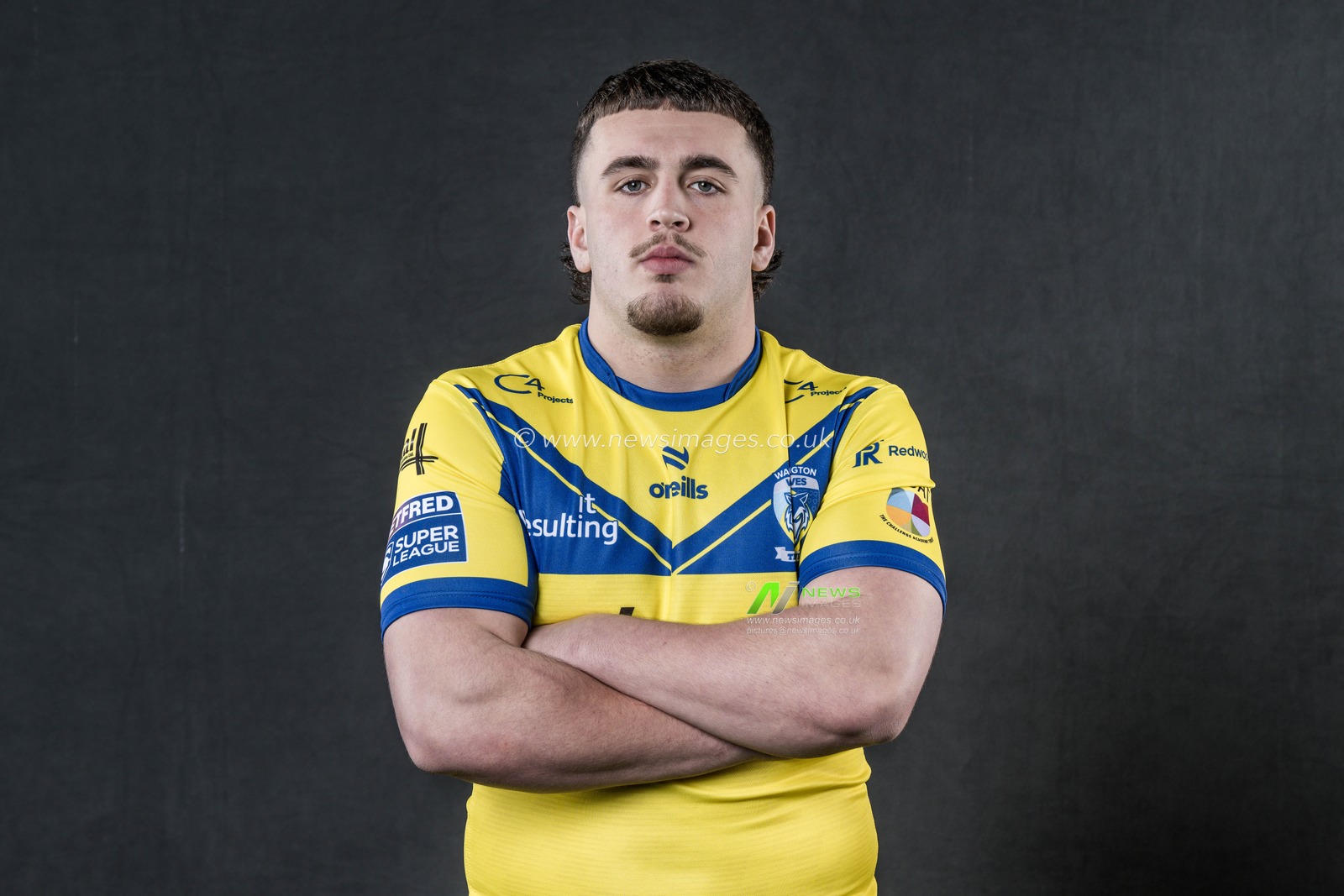 Max Wood in the Home kit during the Warrington Wolves Team media day at Warrington wolves training centre, Warrington, United Kingdom, 16th January 2025

(Photo by Craig Thomas/News Images)