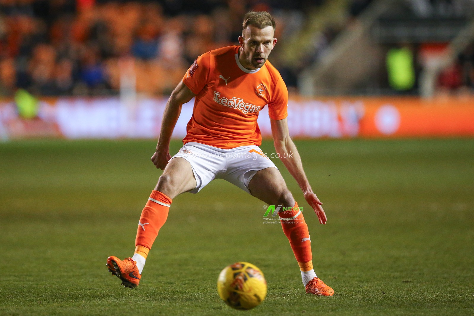Jordan Rhodes of Blackpool during the Emirates FA Cup Third Round Replay match Blackpool vs Nottingham Forest at Bloomfield Road, Blackpool, United Kingdom, 17th January 2024

(Photo by Gareth Evans/News Images)