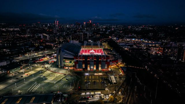 An aerial view of Old Trafford ahead of the Premier League match Manchester United vs Newcastle United at Old Trafford, Manchester, United Kingdom, 26th December 2025

(Photo by Alfie Cosgrove/News Images)

*** GER AUT SUI OUT ***