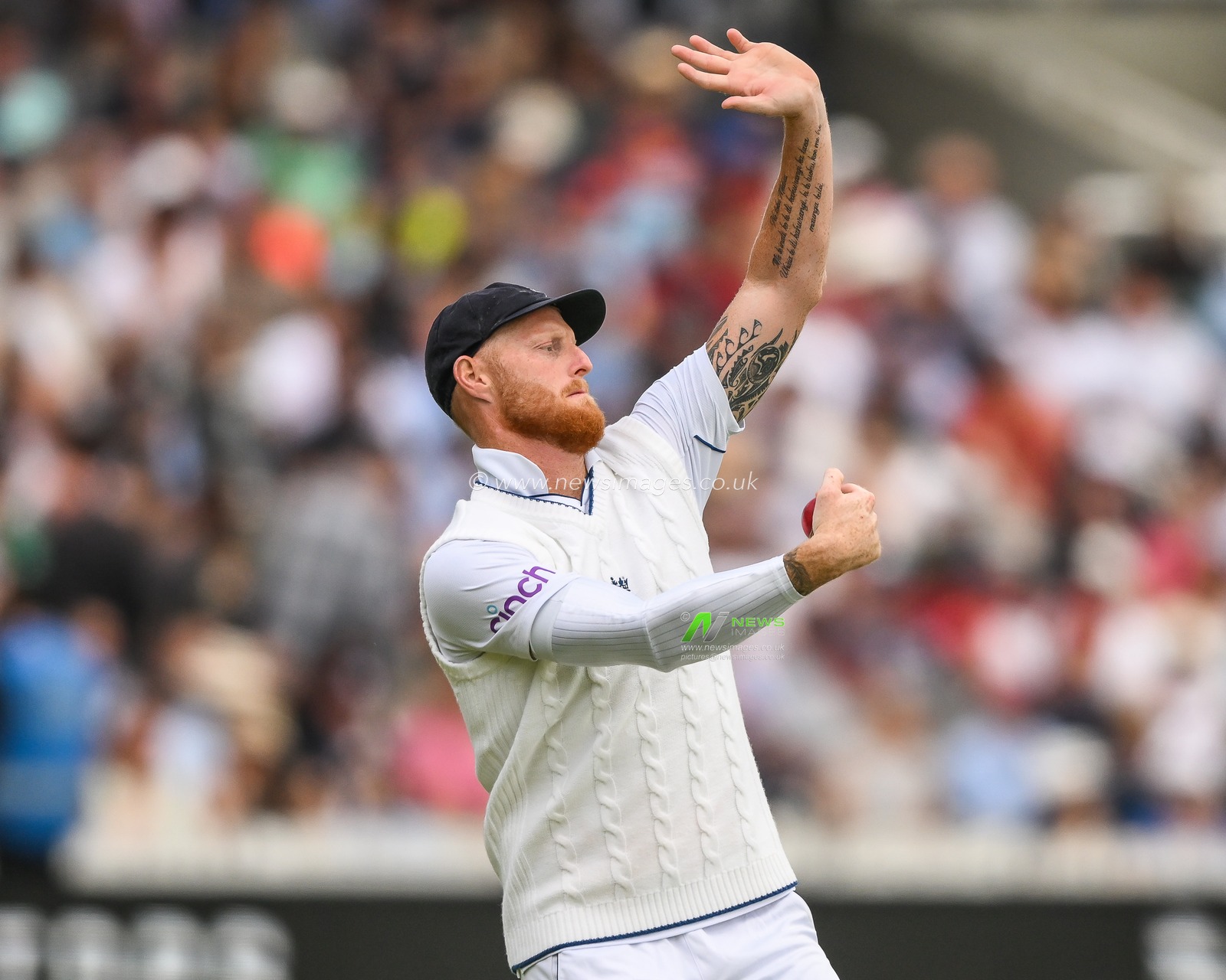 Ben Stokes of England bowls the ball back to the stumps after fielding it during the LV= Insurance Test match Test Day 3 England vs Ireland at Lords, London, United Kingdom, 3rd June 2023

(Photo by Craig Thomas/News Images)