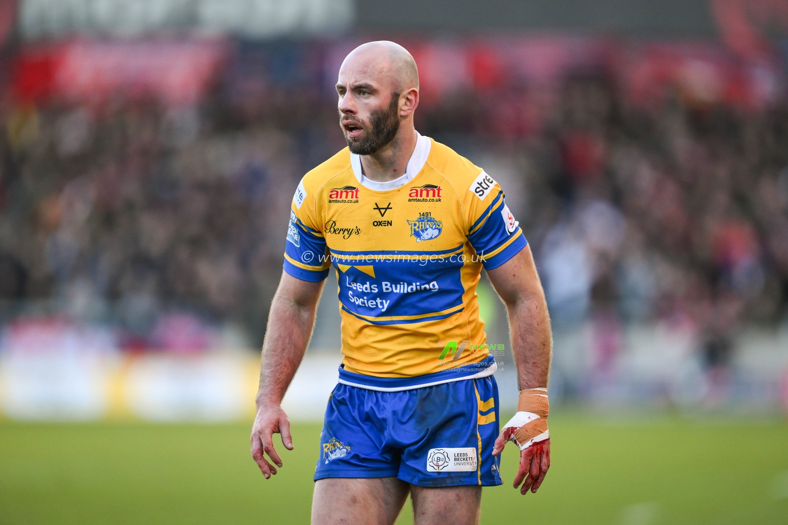 Andy Ackers of Leeds Rhinos during the Betfred Super League match Round 2 Salford Red Devils vs Leeds Rhinos at Salford Community Stadium, Eccles, United Kingdom, 22nd February 2025

(Photo by Craig Thomas/News Images)