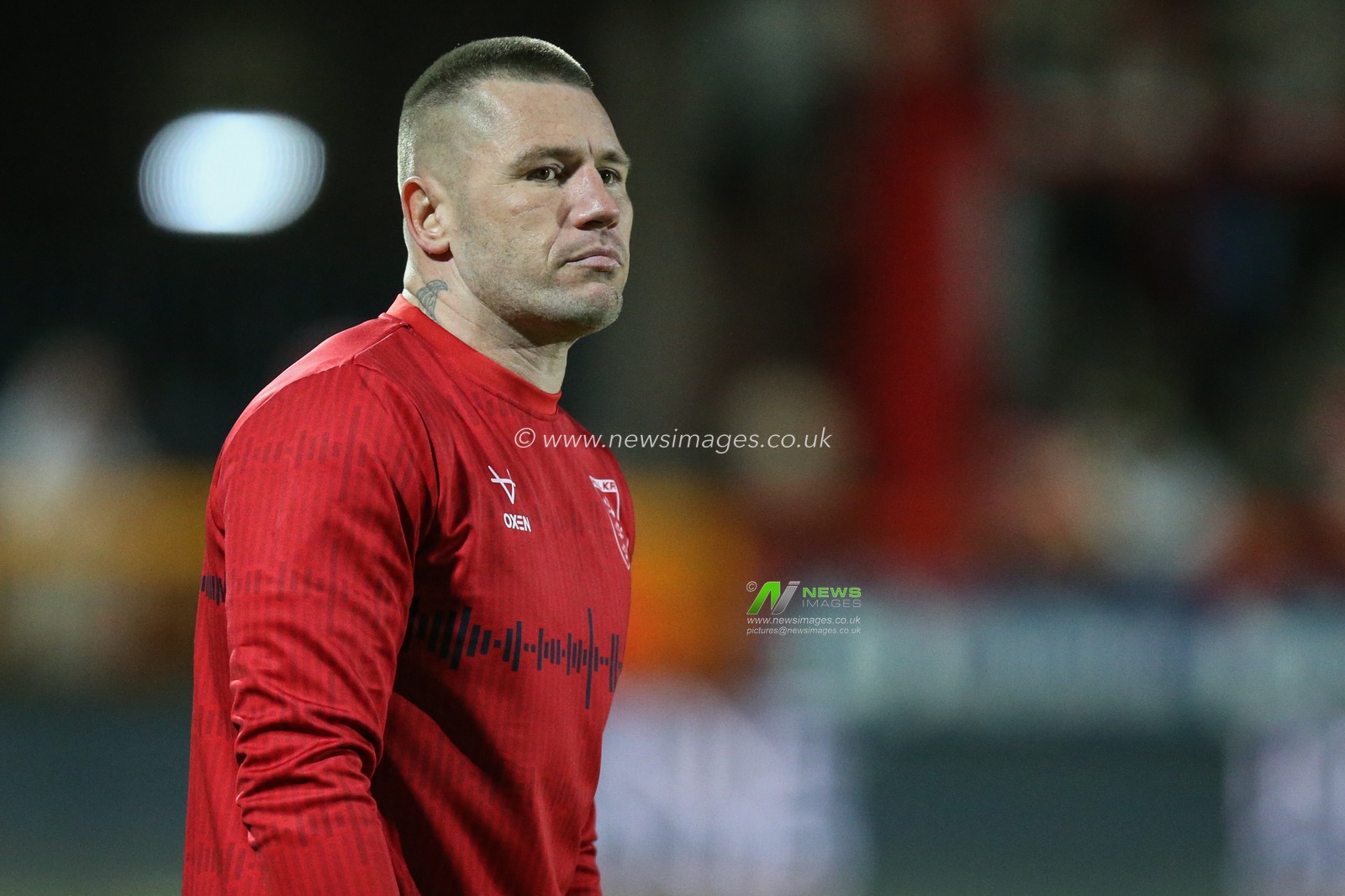 Shaun Kenny-Dowall #4 of Hull KR during pre-game warm up