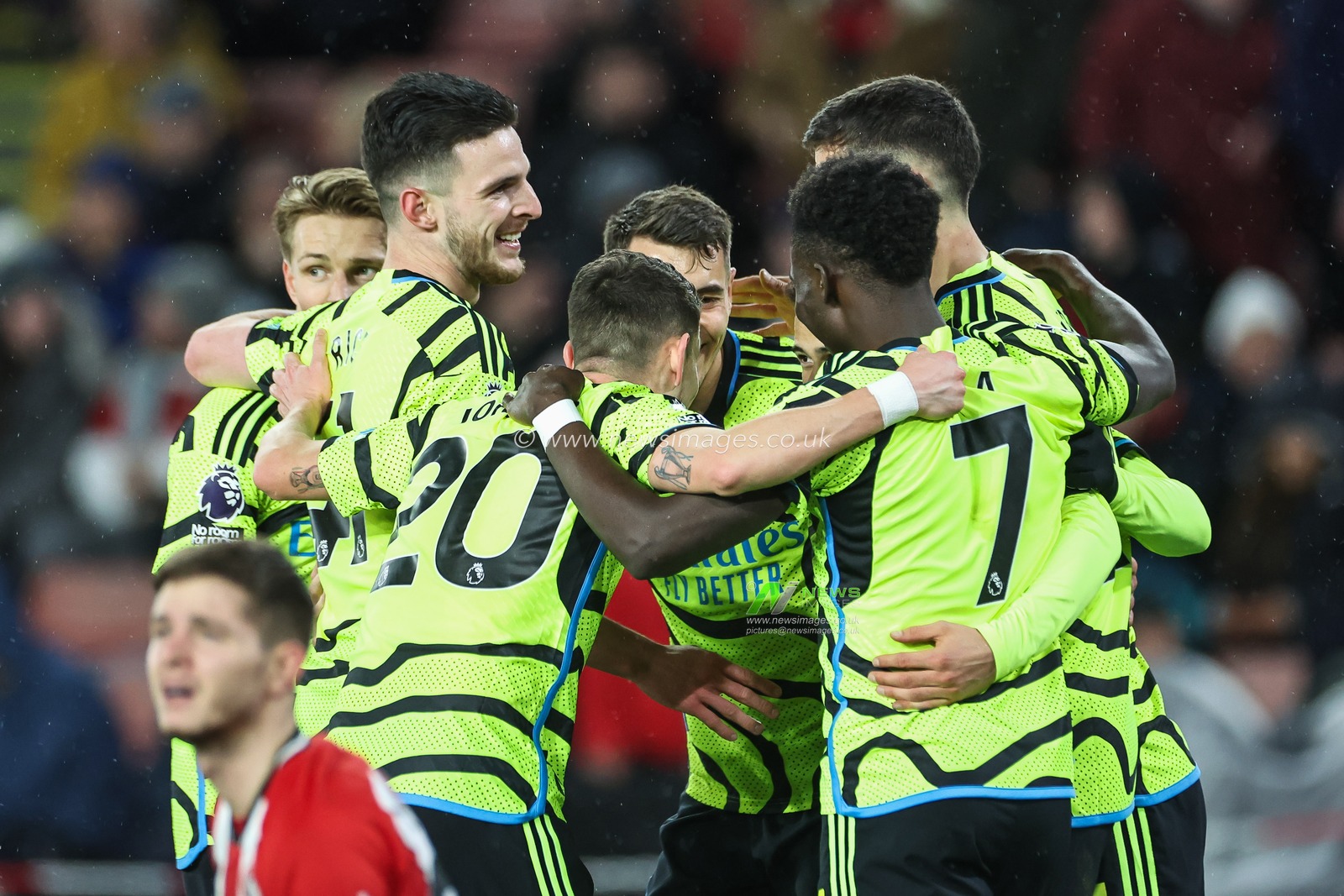 Gabriel Martinelli of Arsenal celebrates his goal to make it 0-3 during the Premier League match Sheffield United vs Arsenal at Bramall Lane, Sheffield, United Kingdom, 4th March 2024

(Photo by Mark Cosgrove/News Images)