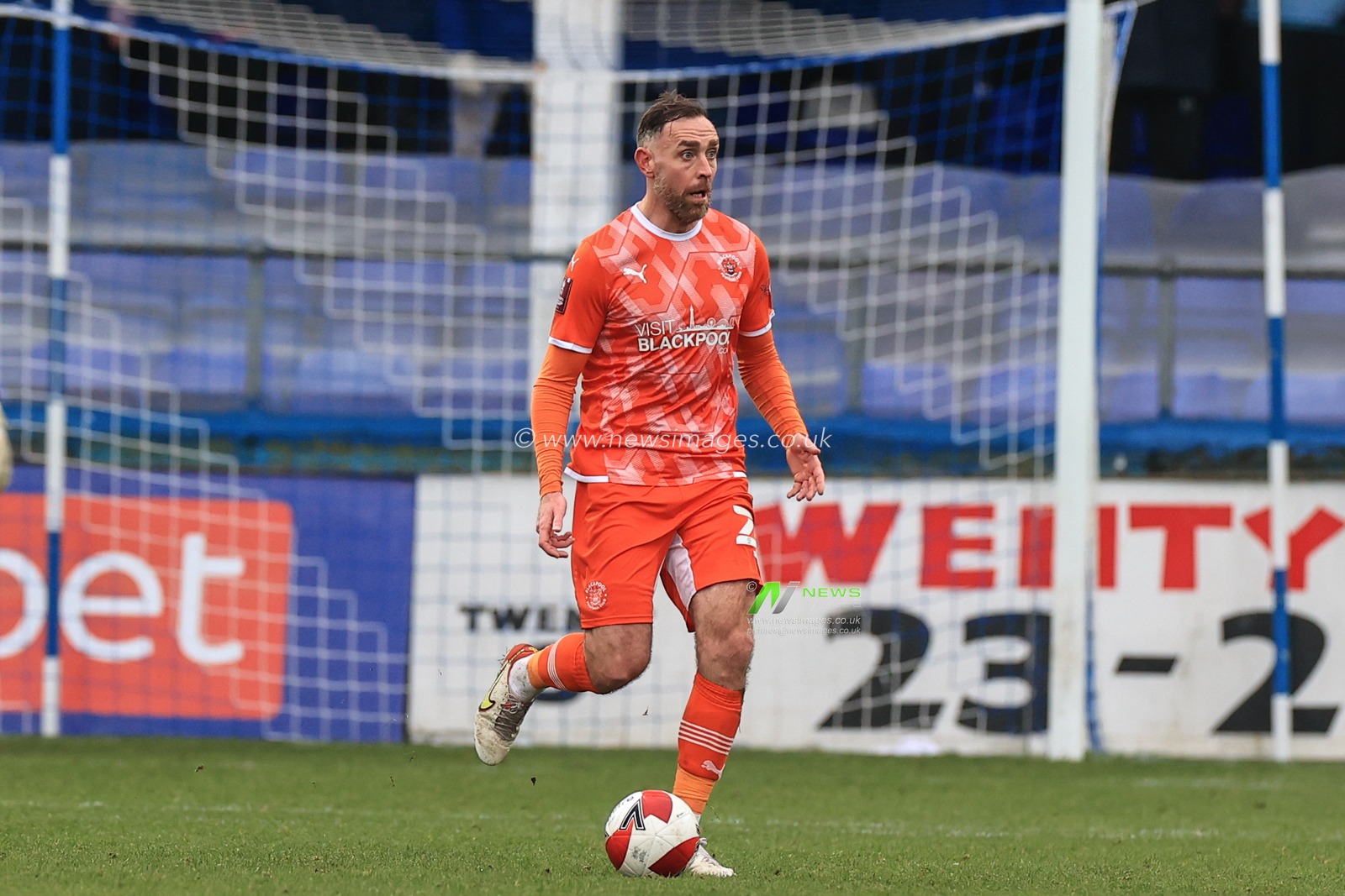 Richard Keogh #26 of Blackpool in action during the game