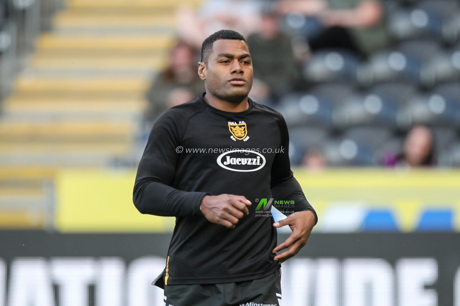 11th July 2019 , KCOM Stadium, Hull, England; Betfred Super League, Round 22, Hull FC vs London Broncos ; Ratu Naulago (33) of Hull FC warming up


Credit: David Greaves/News Images