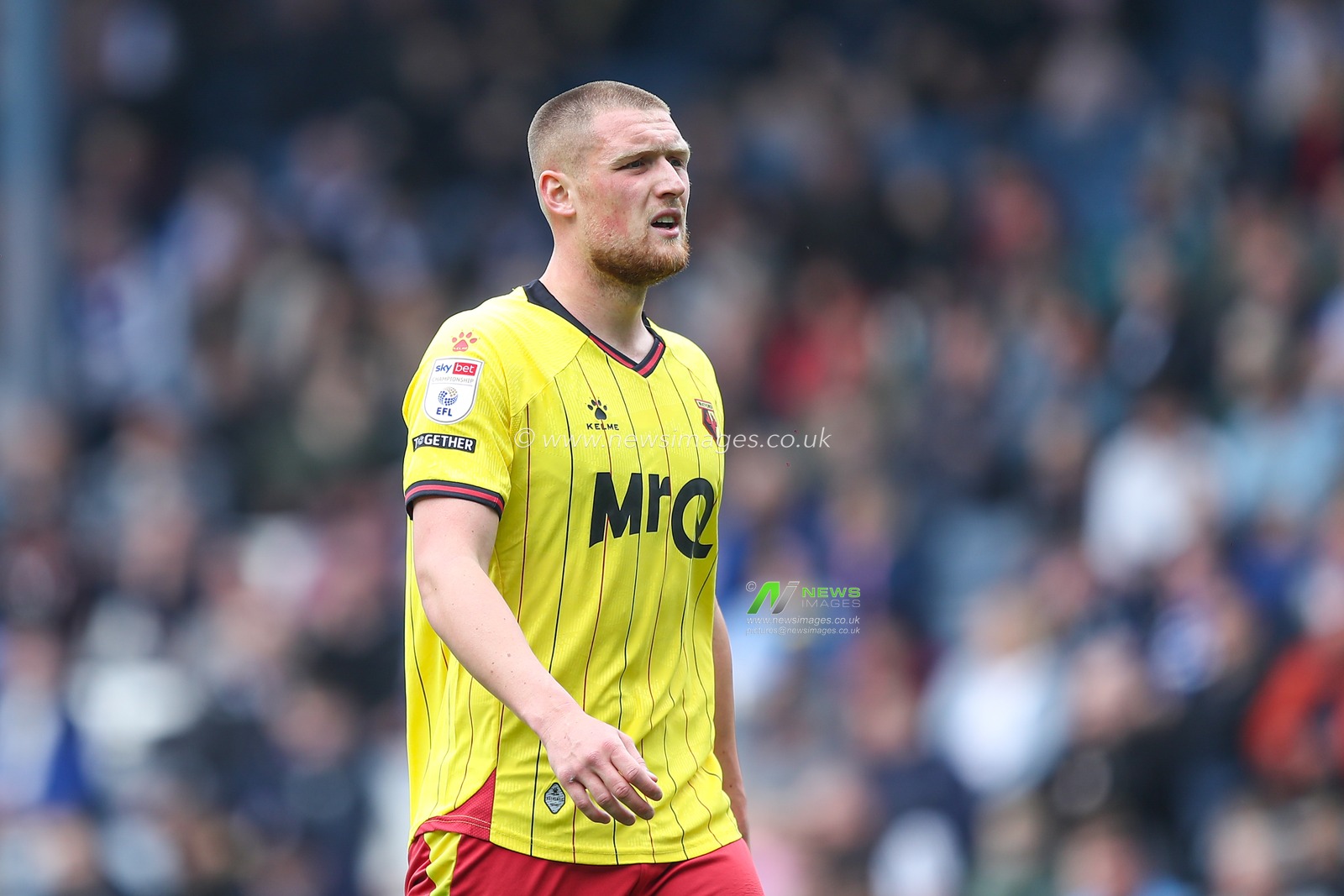 Mattie Pollock of Watford during the Sky Bet Championship match Blackburn Rovers vs Watford at Ewood Park, Blackburn, United Kingdom, 26th April 2025

(Photo by Jorge Horsted/News Images)