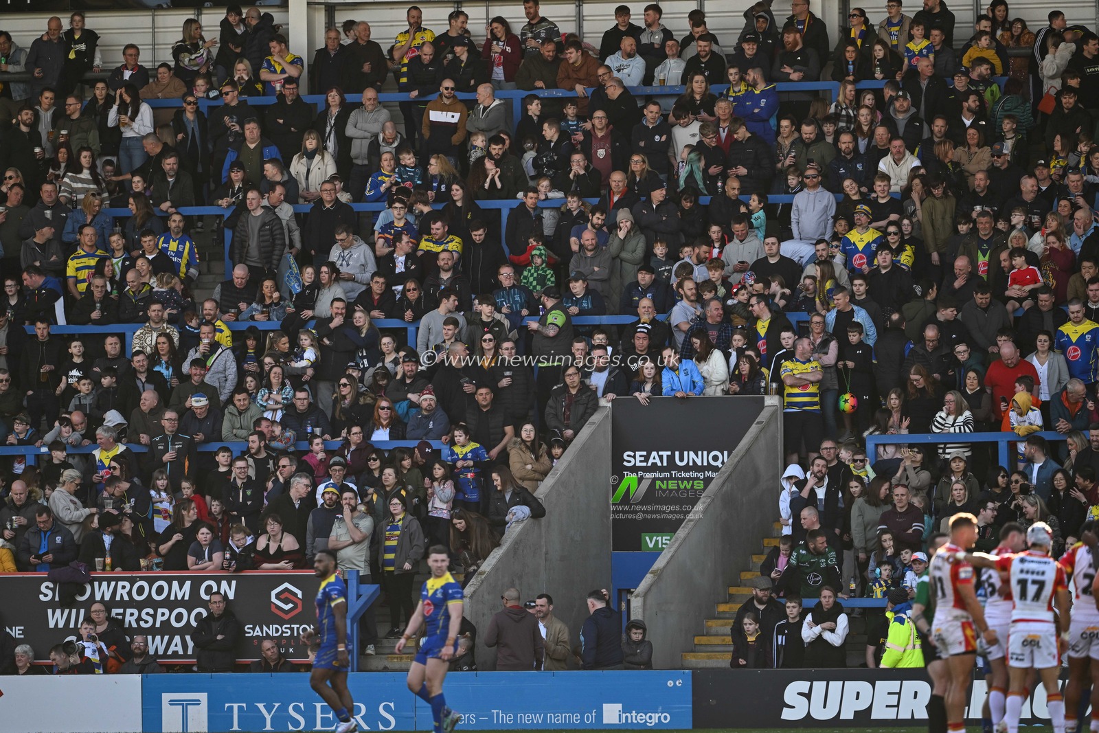 Kid for a quid day fills the stand during the Betfred Super League match Warrington Wolves vs Catalans Dragons at Halliwell Jones Stadium, Warrington, United Kingdom, 30th March 2024

(Photo by Craig Thomas/News Images)