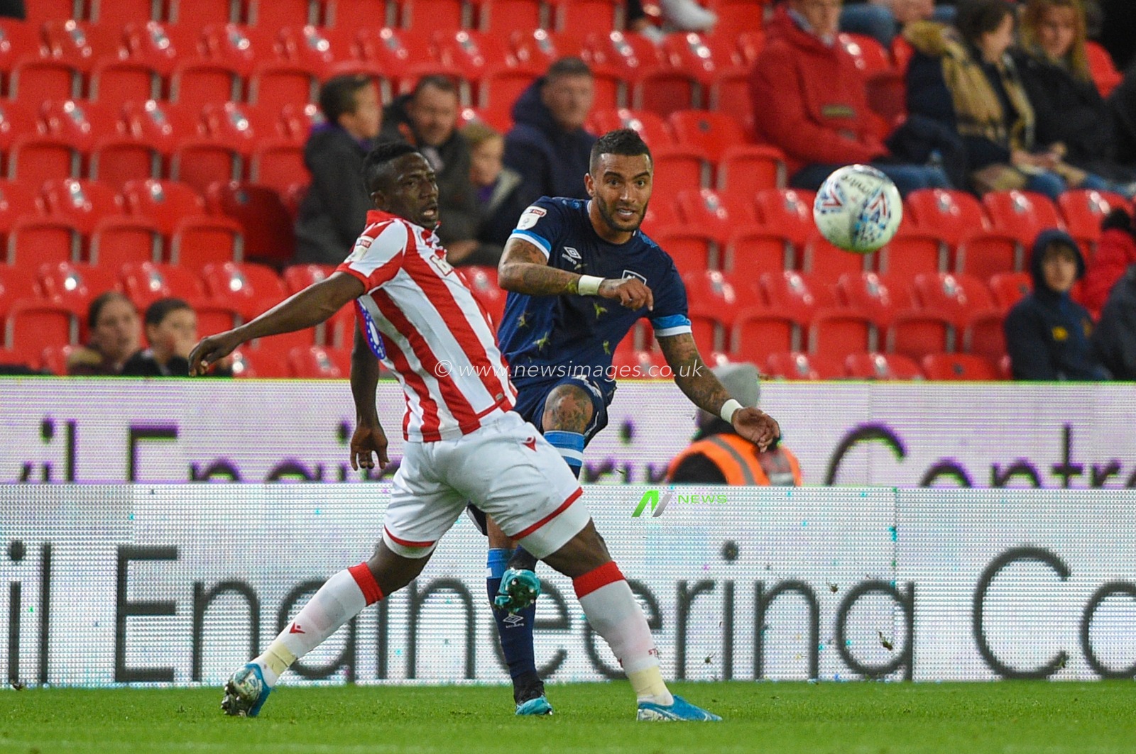 1st October 2019, Bet365 Stadium, Stoke-on-Trent, England; Sky Bet Championship, Stoke City v Huddersfield Town : Danny Simpson (17) of Huddersfield Town fires the cross in

Credit: Richard Long/News Images