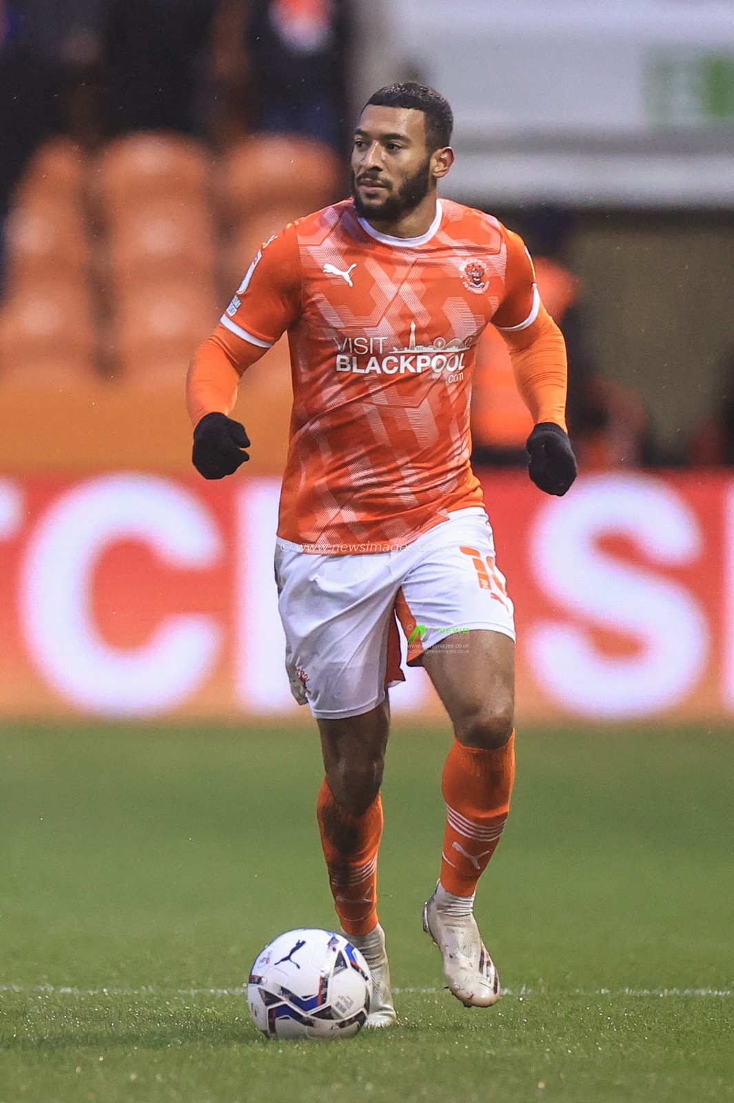Keshi Anderson #10 of Blackpool during the game