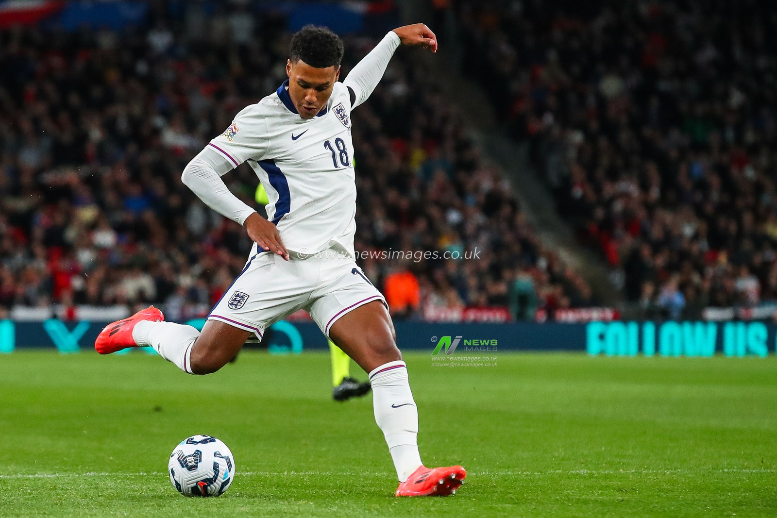 Ollie Watkins of England shoots during the UEFA Nations League - League B - Group B2 - match England vs Greece at Wembley Stadium, London, United Kingdom, 10th October 2024

(Photo by Gareth Evans/News Images)