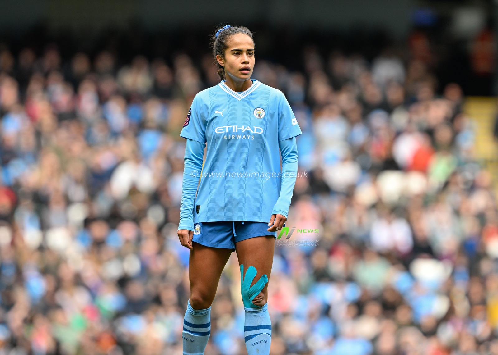 Mary Fowler of Manchester City Women, during the The FA Women's Super League match Manchester City Women vs Manchester United Women at Etihad Stadium, Manchester, United Kingdom, 23rd March 2024

(Photo by Cody Froggatt/News Images)