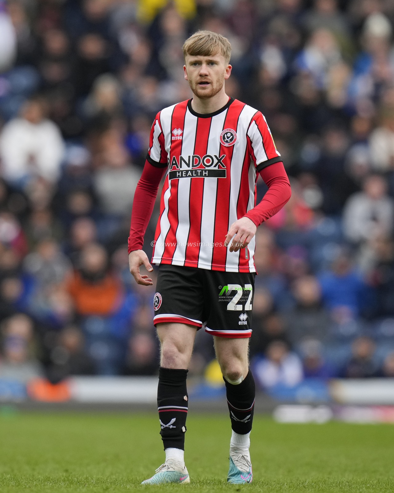 Tommy Doyle #22 of Sheffield United during the Sky Bet Championship match Blackburn Rovers vs Sheffield United at Ewood Park, Blackburn, United Kingdom, 4th March 2023

(Photo by Steve Flynn/News Images)