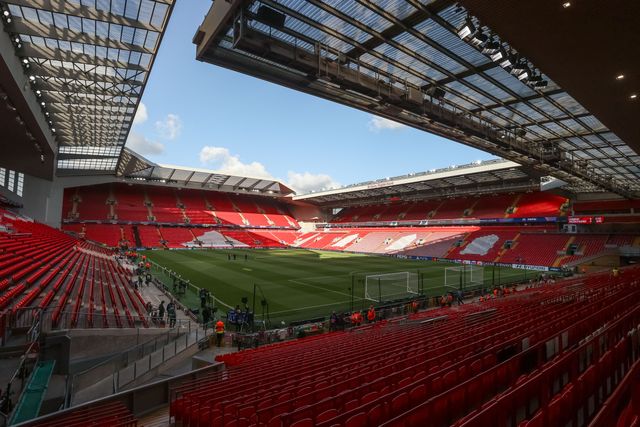 A general view of Anfield during the UEFA Champions League Matchday 1 of 8 match Liverpool vs Atletico Madrid at Anfield, Liverpool, United Kingdom on 09 September 2026

(Photo by Alfie Cosgrove/News Images)