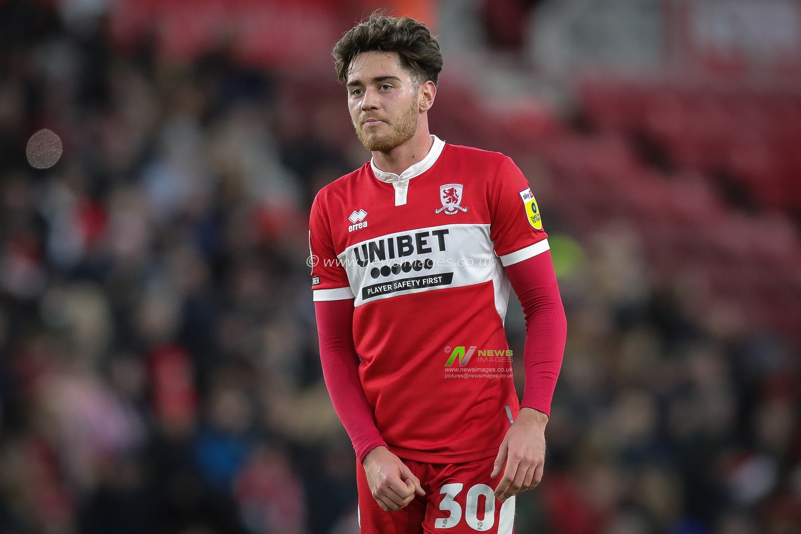 Hayden Hackney #30 of Middlesbrough during the Sky Bet Championship match Middlesbrough vs Wigan Athletic at Riverside Stadium, Middlesbrough, United Kingdom, 26th December 2022

(Photo by James Heaton/News Images)