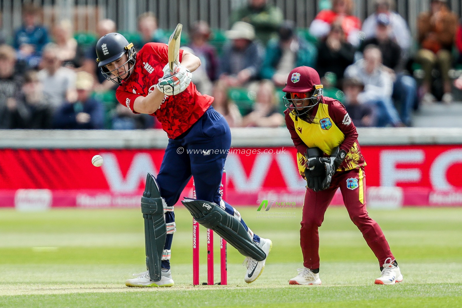 Heather Knight of England Women bats during the 3rd Vitality IT20 Series match England Women vs West Indies Women at The Cloud County Ground, Chelmsford, United Kingdom, 26th May 2025

(Photo by Izzy Poles/News Images)