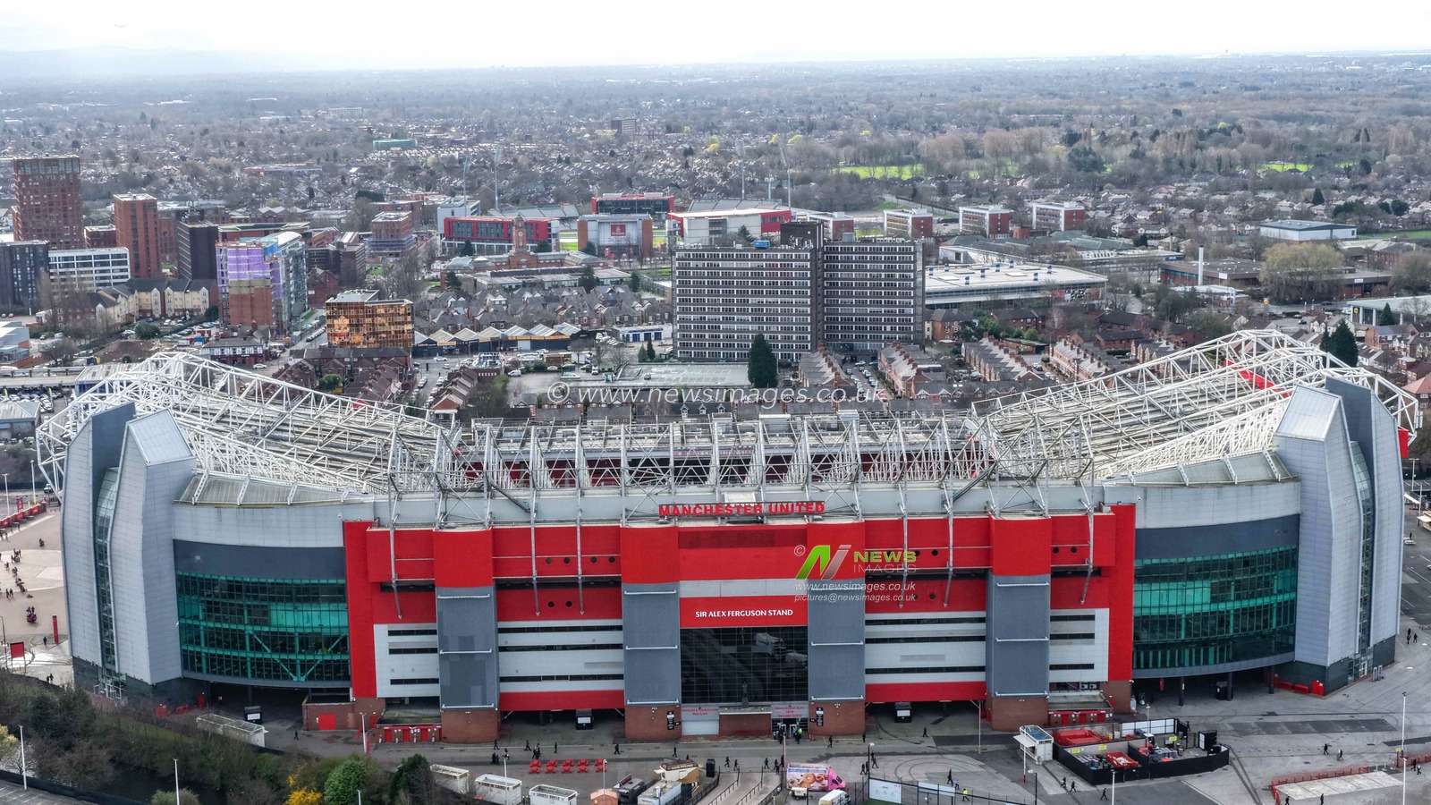 An aerial view of Old Trafford during the Premier League match Manchester United vs Aston Villa at Old Trafford, Manchester, United Kingdom on 15 March 2026

(Photo by Mark Cosgrove/News Images)