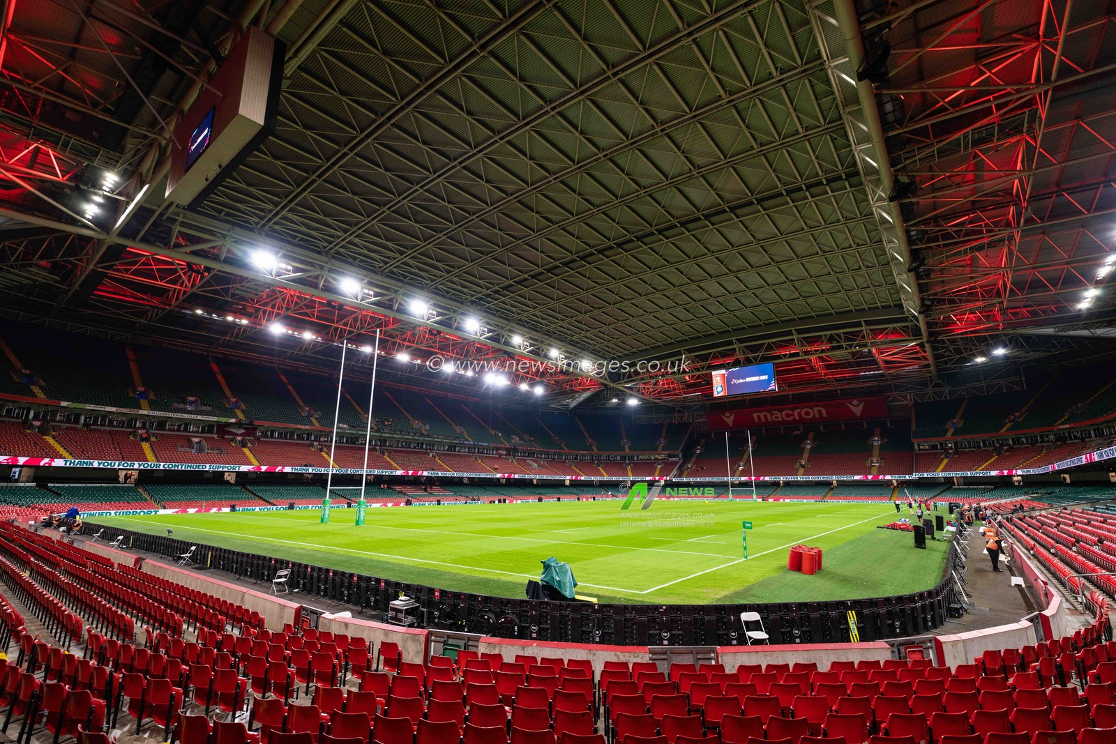 General view of the Principality Stadium ahead of the Quilter Nations Series 2025 match Wales vs Japan at Principality Stadium, Cardiff, United Kingdom, 15th November 2025

(Photo by Andrew Lewis/News Images)

*** GER AUT SUI OUT ***