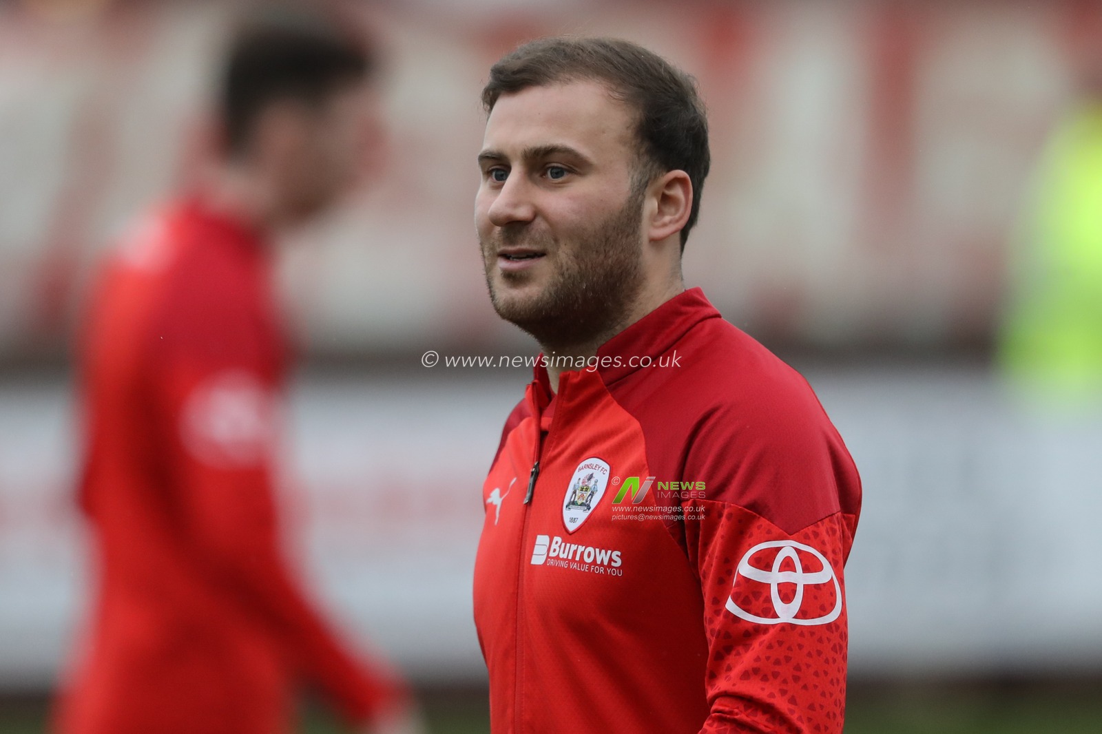 Herbie Kane of Barnsley in the pregame warmup session during the Sky Bet League 1 match Fleetwood Town vs Barnsley at Highbury Stadium, Fleetwood, United Kingdom, 17th February 2024

(Photo by Alfie Cosgrove/News Images)