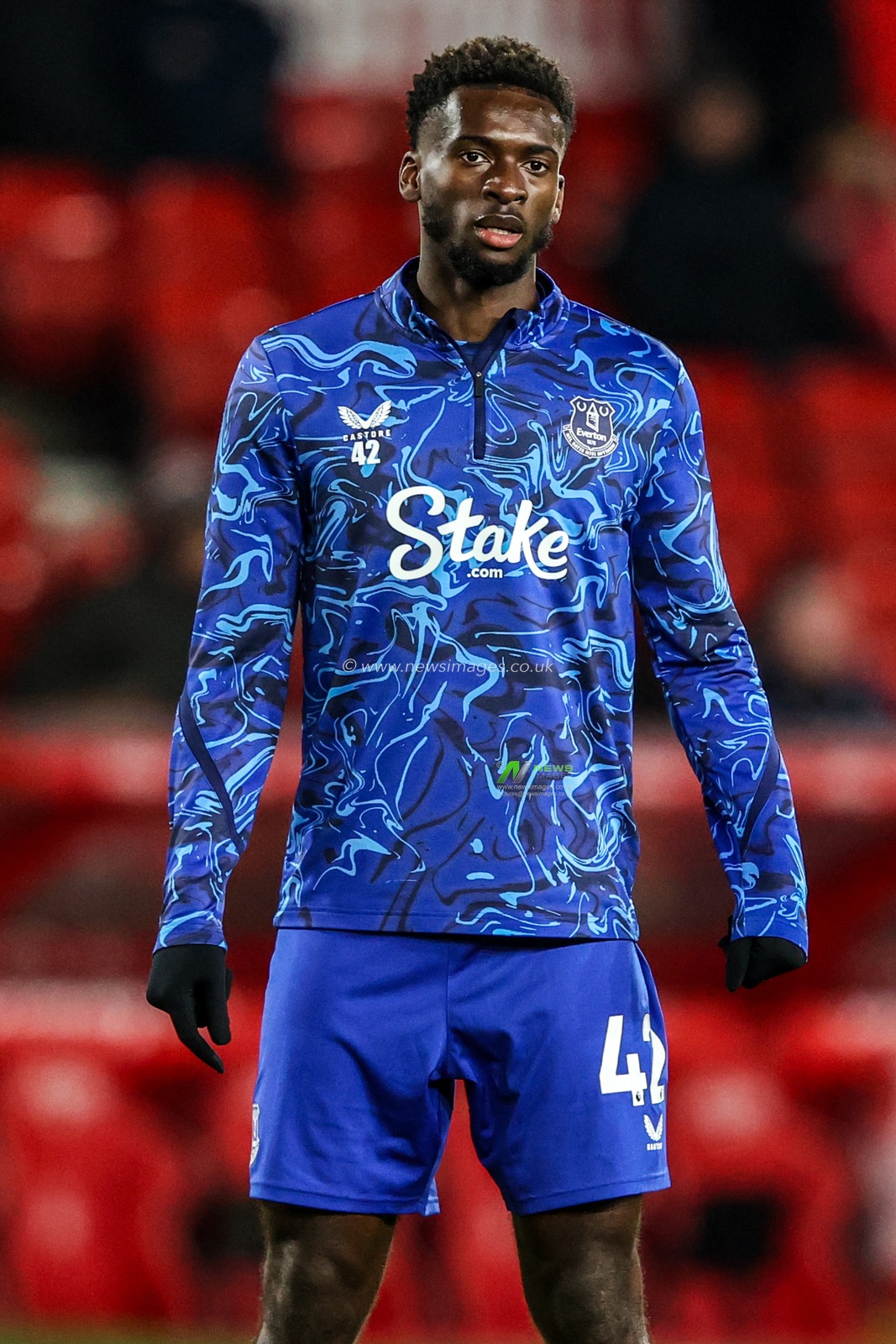 Tim Iroegbunam of Everton in the pregame warmup session during the Premier League match Nottingham Forest vs Everton at City Ground, Nottingham, United Kingdom, 30th December 2025

(Photo by Alfie Cosgrove/News Images)

*** GER AUT SUI OUT ***