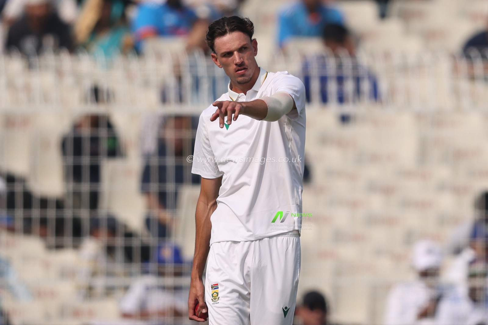 Marco Jansen Of South Africa during the IDFC First Bank Test Day 2 India vs South Africa at Eden Gardens, Kolkata, India, 15th November 2025

(Photo by Shubhajit Roy Karmakar/News Images)