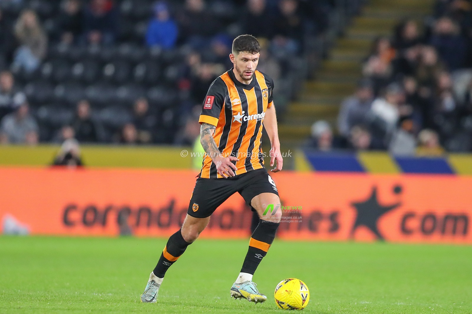 Tobias Figueiredo #6 of Hull City in action during the Emirates FA Cup Third Round match Hull City vs Fulham at MKM Stadium, Hull, United Kingdom, 7th January 2023

(Photo by Gareth Evans/News Images)