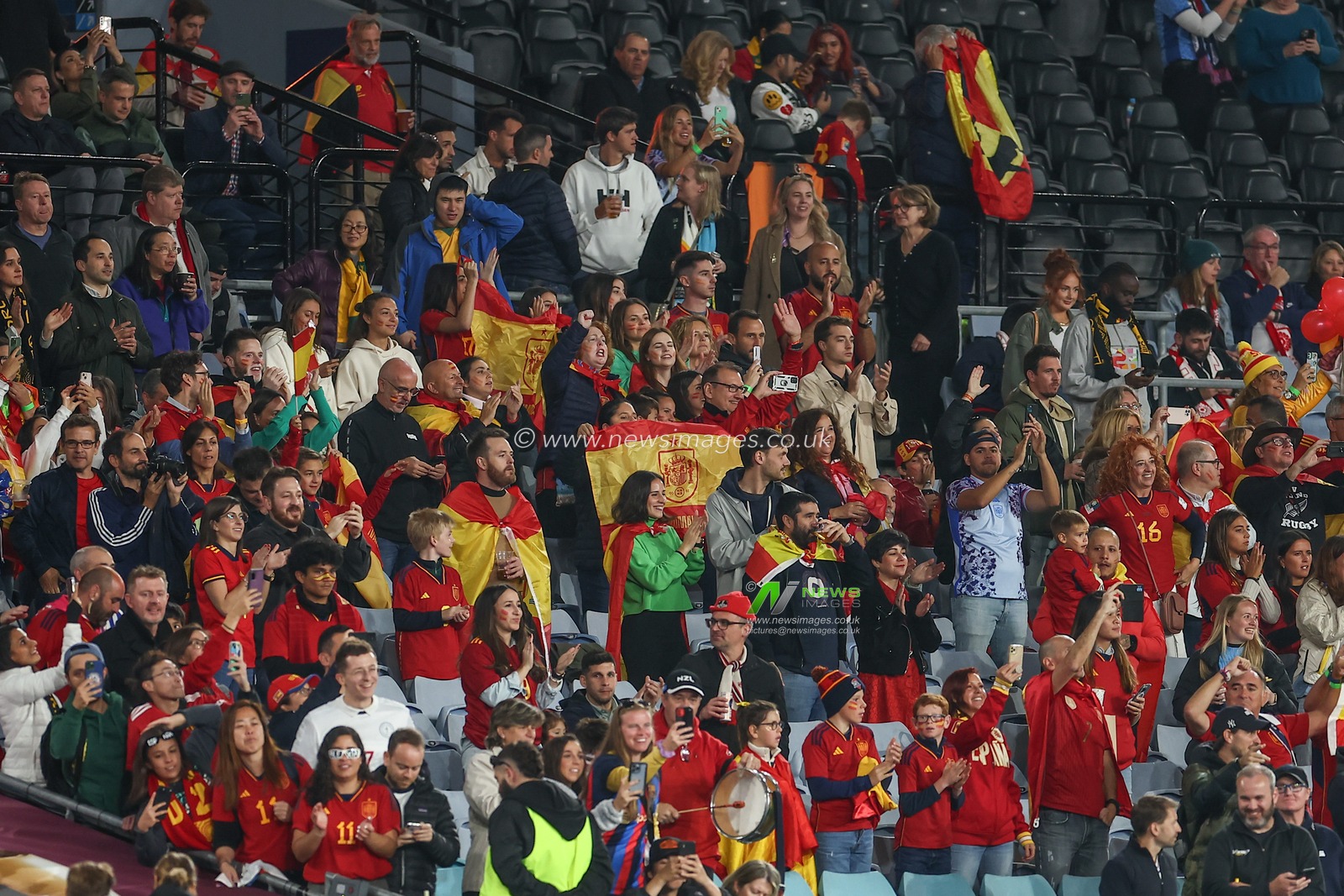 Spanish fans arrive during the FIFA Women's World Cup 2023 Final match Spain Women vs England Women at Stadium Australia, Sydney, Australia, 20th August 2023

(Photo by Patrick Hoelscher/News Images)