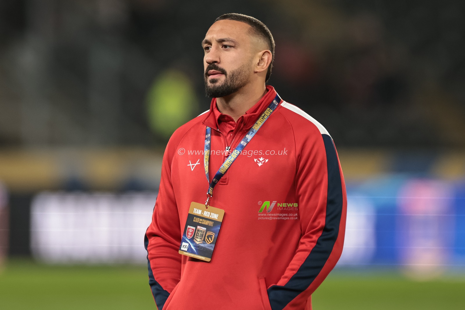 Elliot Minchella of Hull KR arrives during the World Club Challenge 2026 match Hull KR vs Brisbane Broncos at MKM Stadium, Hull, United Kingdom on 19 February 2026

(Photo by Mark Cosgrove/News Images)