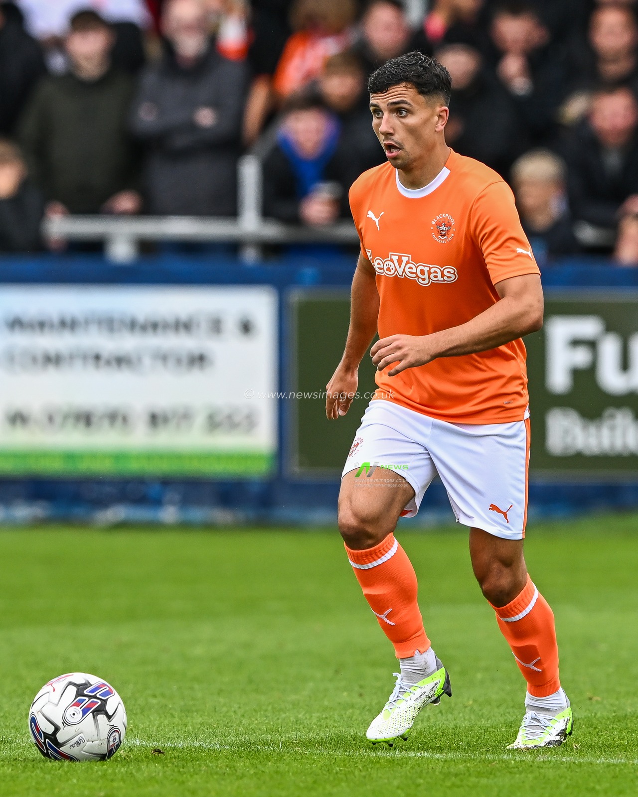 Albie Morgan #8 of Blackpool in action during the game during the Pre-season friendly match Barrow vs Blackpool at SO Legal Stadium, Barrow-in-Furness, United Kingdom, 22nd July 2023

(Photo by Craig Thomas/News Images)