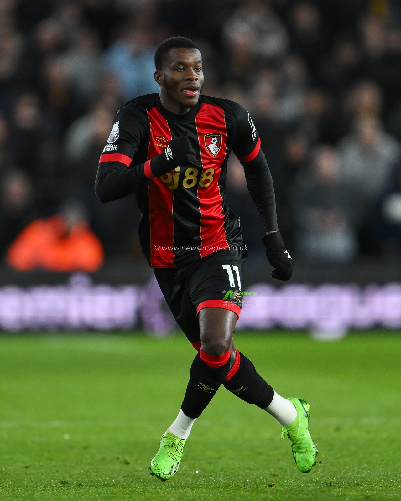 Dango Ouattara of Bournemouth during the Premier League match Wolverhampton Wanderers vs Bournemouth at Molineux, Wolverhampton, United Kingdom, 30th November 2024

(Photo by Craig Thomas/News Images)