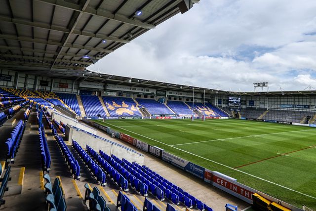 A general view of Halliwell Jones Stadium ahead of the Betfred Challenge Cup Quarter Final match Warrington Wolves vs Leigh Leopards at The Halliwell Jones Stadium, Warrington, United Kingdom on 11 April 2026

(Photo by Alfie Cosgrove/News Images)