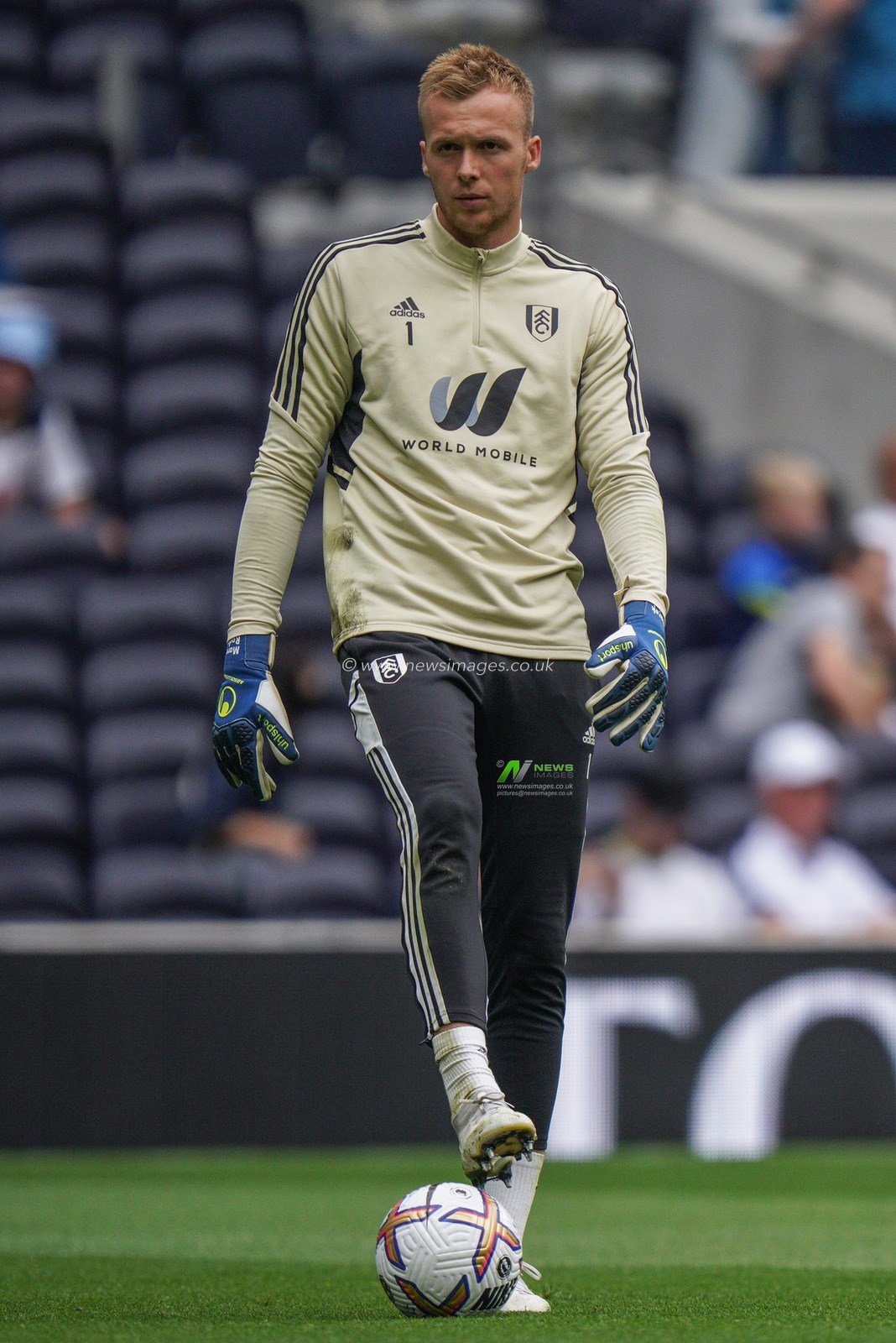 Marek RodÃ¡k #1 of Fulham during the pre-game warmup during the Premier League match Tottenham Hotspur vs Fulham at Tottenham Hotspur Stadium, London, United Kingdom, 3rd September 2022

(Photo by Richard Washbrooke/News Images)
