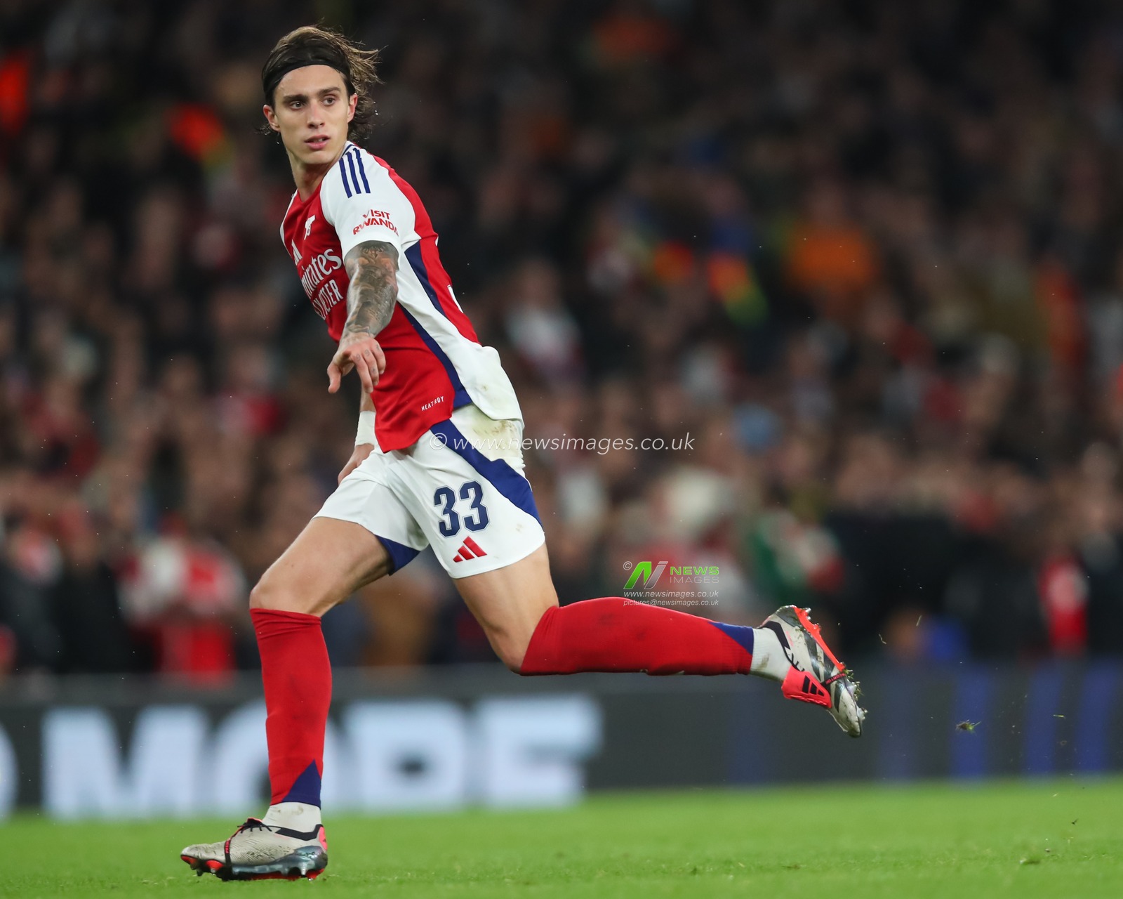 Riccardo Calafiori of Arsenal during the UEFA Champions League, League Stage Arsenal vs FC Shakhtar Donetsk at Emirates Stadium, London, United Kingdom, 22nd October 2024

(Photo by Izzy Poles/News Images)