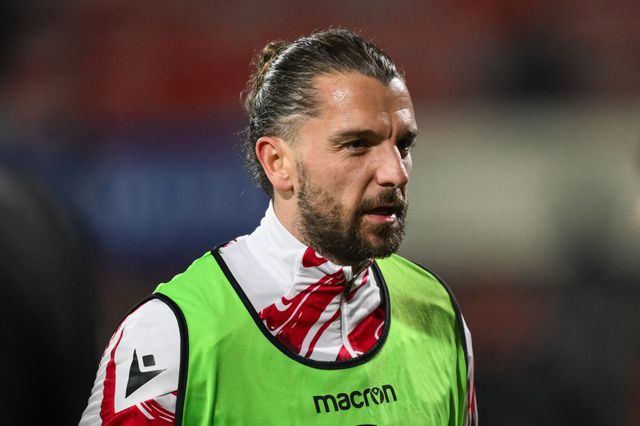 Jay Rodriguez of Wrexham during the pre-game warmup ahead of the Sky Bet League 1 match Wrexham vs Leyton Orient at SToK Cae Ras, Wrexham, United Kingdom, 18th February 2025

(Photo by Craig Thomas/News Images)