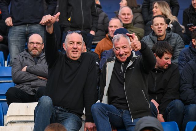 Blackpool fans during the Sky Bet League 1 match Stockport County vs Blackpool at Edgeley Park Stadium, Stockport, United Kingdom, 1st March 2025

(Photo by Craig Thomas/News Images)