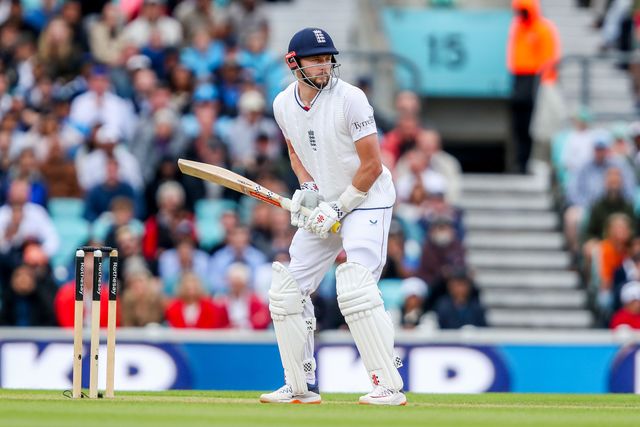 Gus Atkinson of England bats during the 5th Rothesay Test Match day 5 England v India at The Kia Oval, London, United Kingdom, 4th August 2025

(Photo by Izzy Poles/News Images)