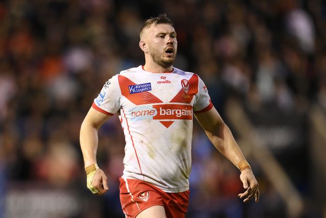 McKenzie Buckley of St. Helens looks on during the Betfred Super League play-off Eliminator 2 Warrington Wolves v St Helens at Halliwell Jones Stadium, Warrington, United Kingdom, 28th September 2024

(Photo by Ben Roberts/News Images)