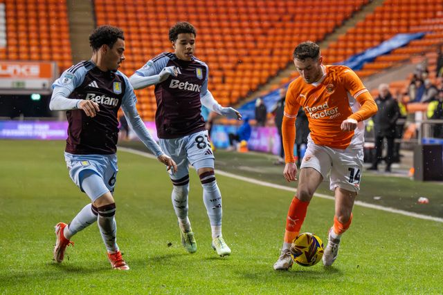 Oliver Norburn of Blackpool during the Vertu Trophy match Blackpool vs Aston Villa U21 at Bloomfield Road, Blackpool, United Kingdom, 17th December 2024

(Photo by Craig Thomas/News Images)