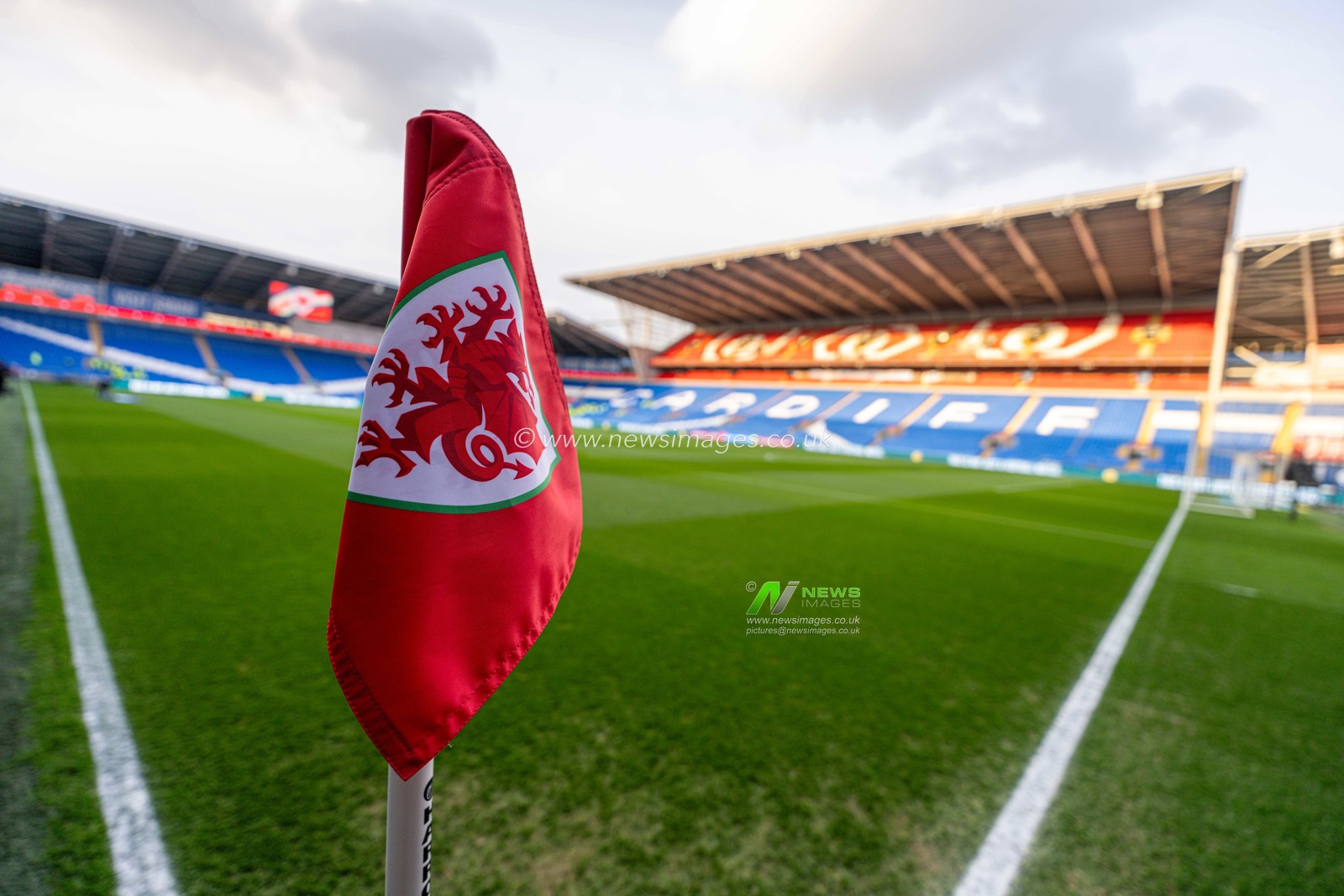 General view of a corner flag, ahead of the FIFA World Cup Qualifiers Group J match Wales vs Kazakhstan at Cardiff City Stadium, Cardiff, United Kingdom, 22nd March 2025

(Photo by Andrew Lewis/News Images)