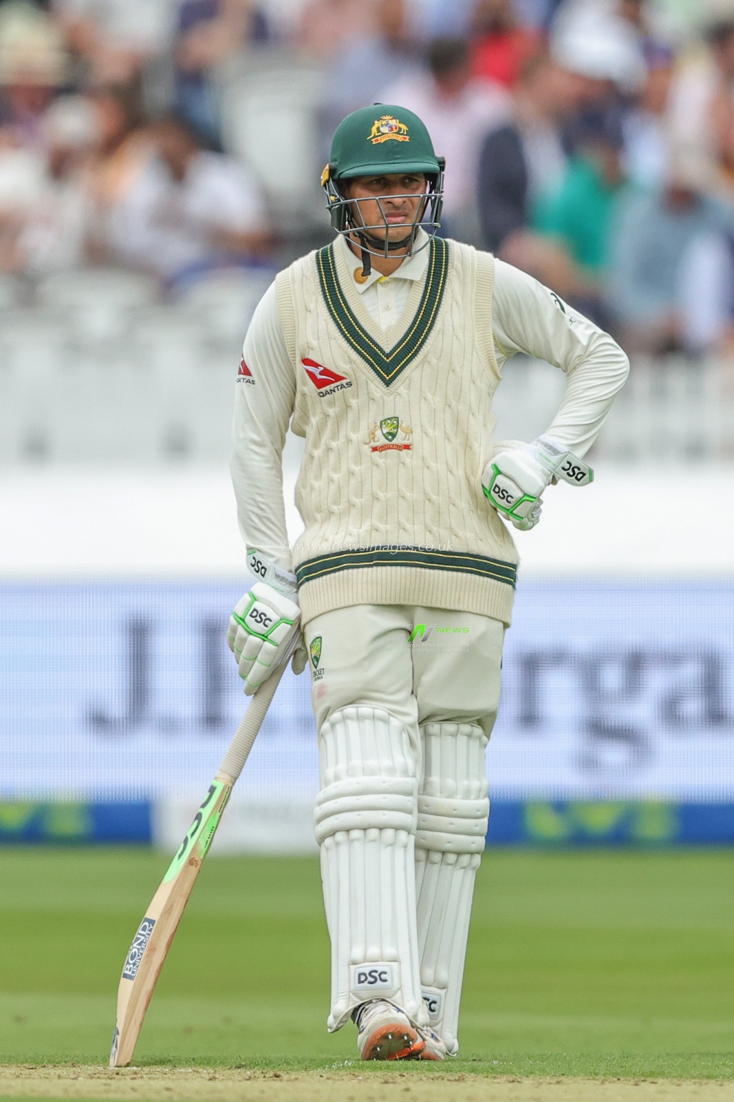 Usman Khawaja of Australia during the LV= Insurance Ashes Test Series Second Test Day 1 England v Australia at Lords, London, United Kingdom, 28th June 2023

(Photo by Mark Cosgrove/News Images)