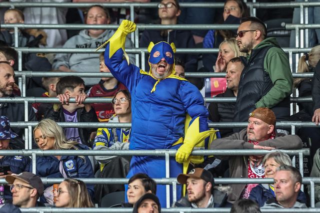 Warrington fans during the Betfred Magic Weekend 2025 match Wigan Warriors vs Warrington Wolves at St. James's Park, Newcastle, United Kingdom, 4th May 2025

(Photo by Mark Cosgrove/News Images)