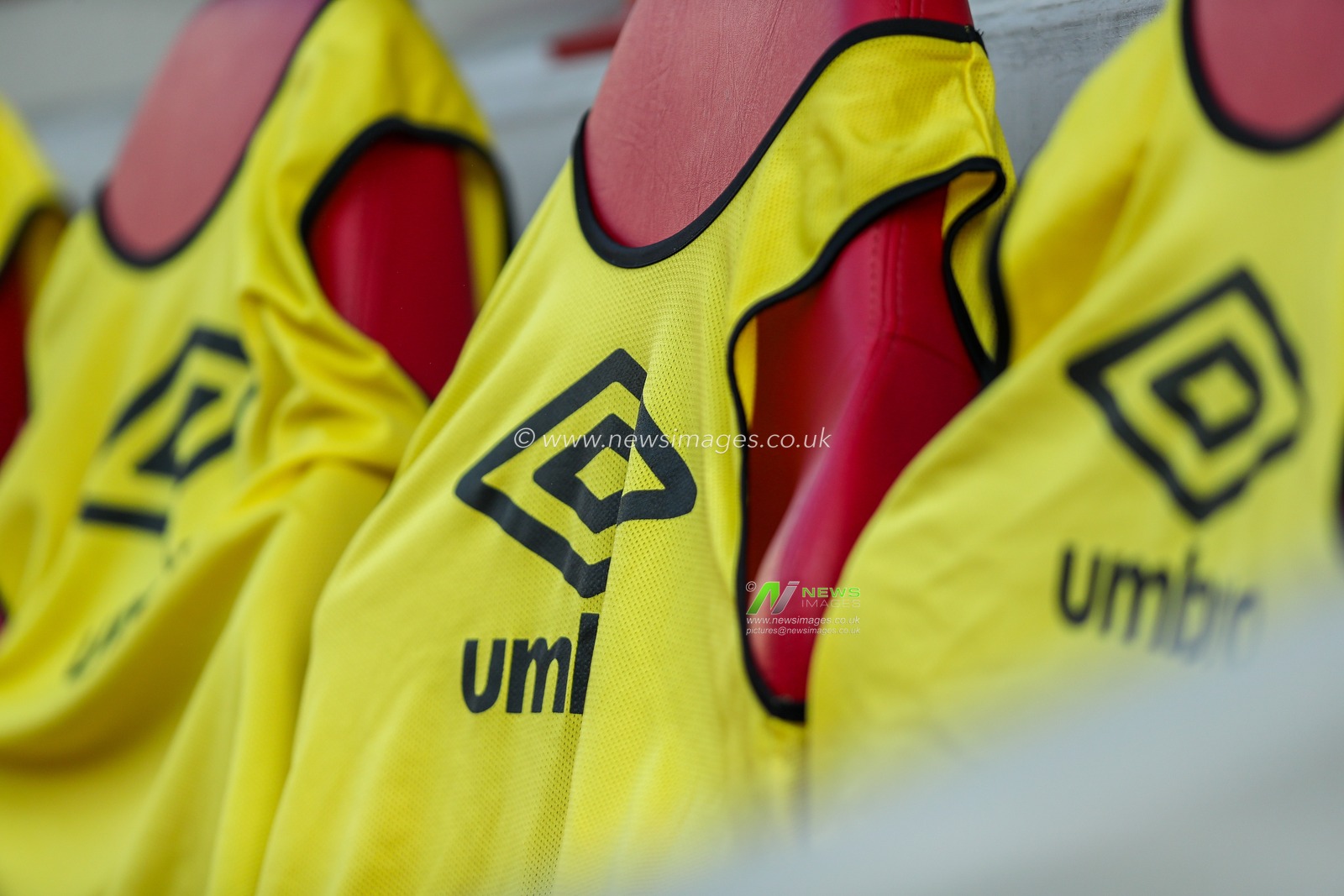 Sub bibs hang from the dugouts prior to the Premier League match Brentford vs Aston Villa at The Gtech Community Stadium, London, United Kingdom, 8th March 2025

(Photo by Izzy Poles/News Images)